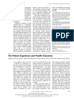The Patient Experience and Health Outcomes