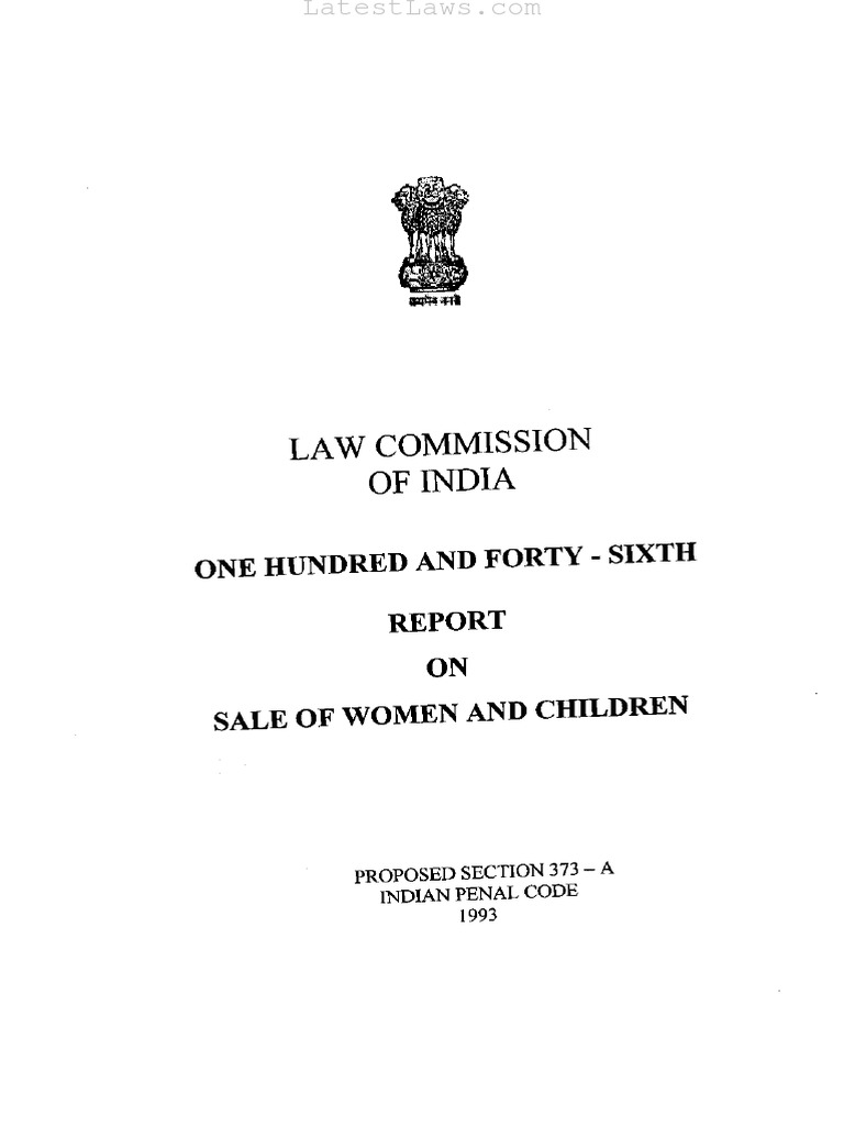 Law Commission Report No. 146 Sale of Women and Children PDF