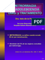 Metrorragia en La Adolescencia