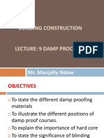 Building Construction Lecture: Damp Proofing Materials and Techniques