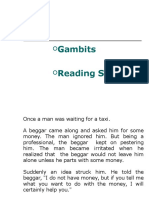 Gambits and Reading