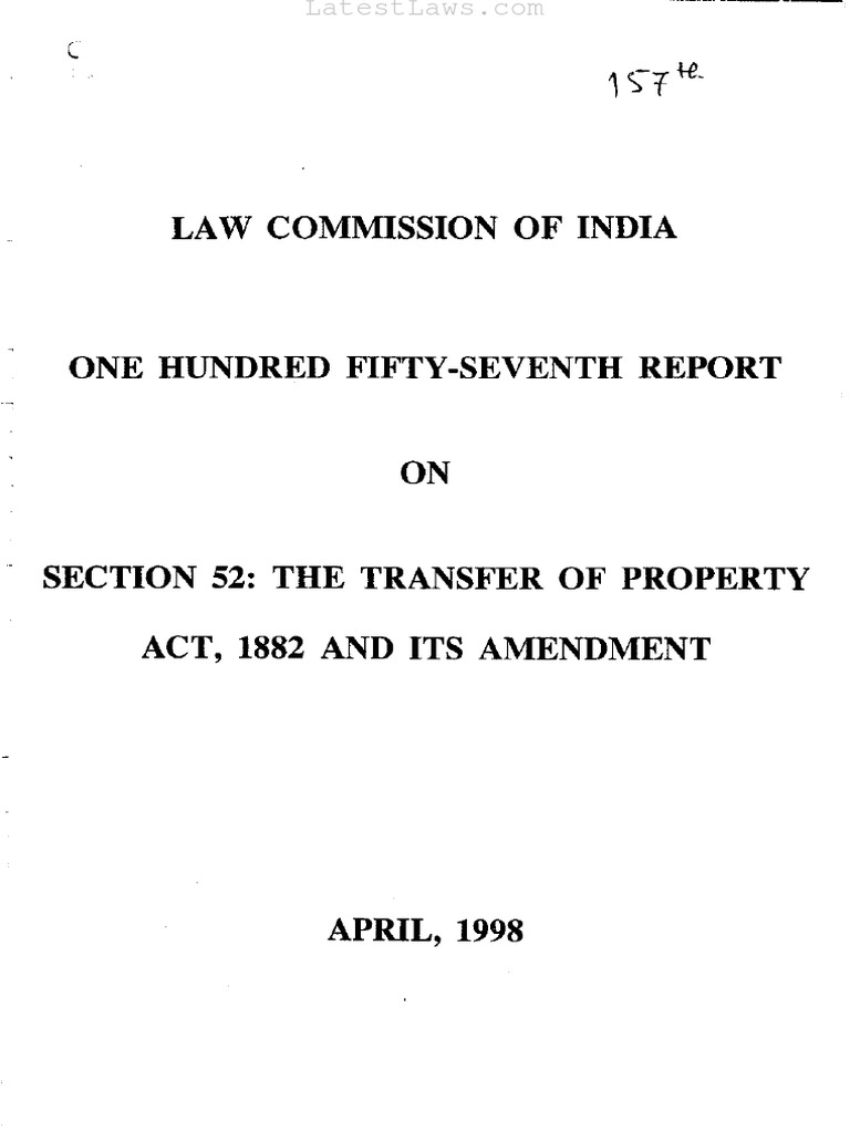 Section 52 of Transfer of Property Act | PDF | Social Science | Young Adult
