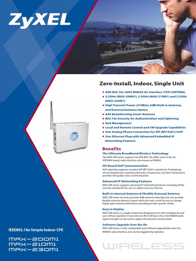 Zyxel - Specifications | Voice Over Ip | Wi Max