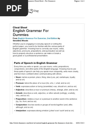 Cheat Sheet Grammar Http Www Dummies English Grammar Subject Grammar