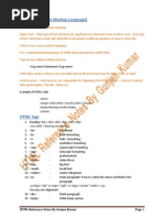 HTML Refrence Notes
