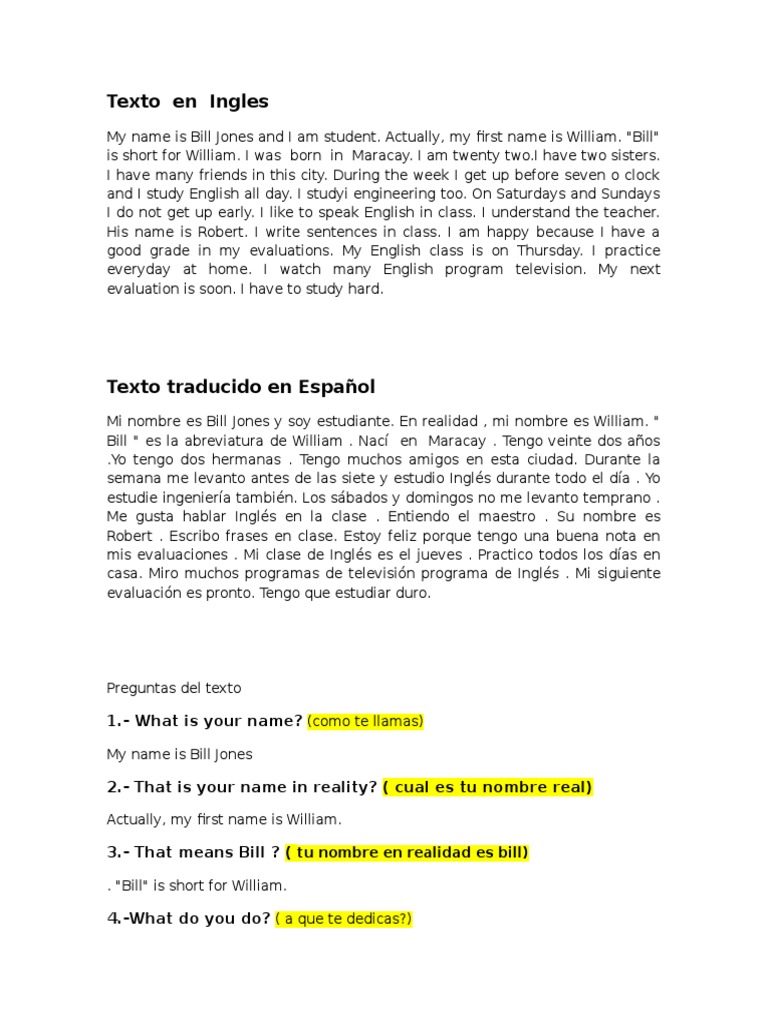 Traduccion de Ingles A Español PDF