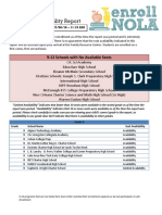 EnrollNOLA Daily Seat Availability Report