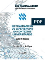 Teresita Perez de Maza - Guia Didactica - Sistematizacion de Experiencias en Contextos Universitarios - 92 Pag