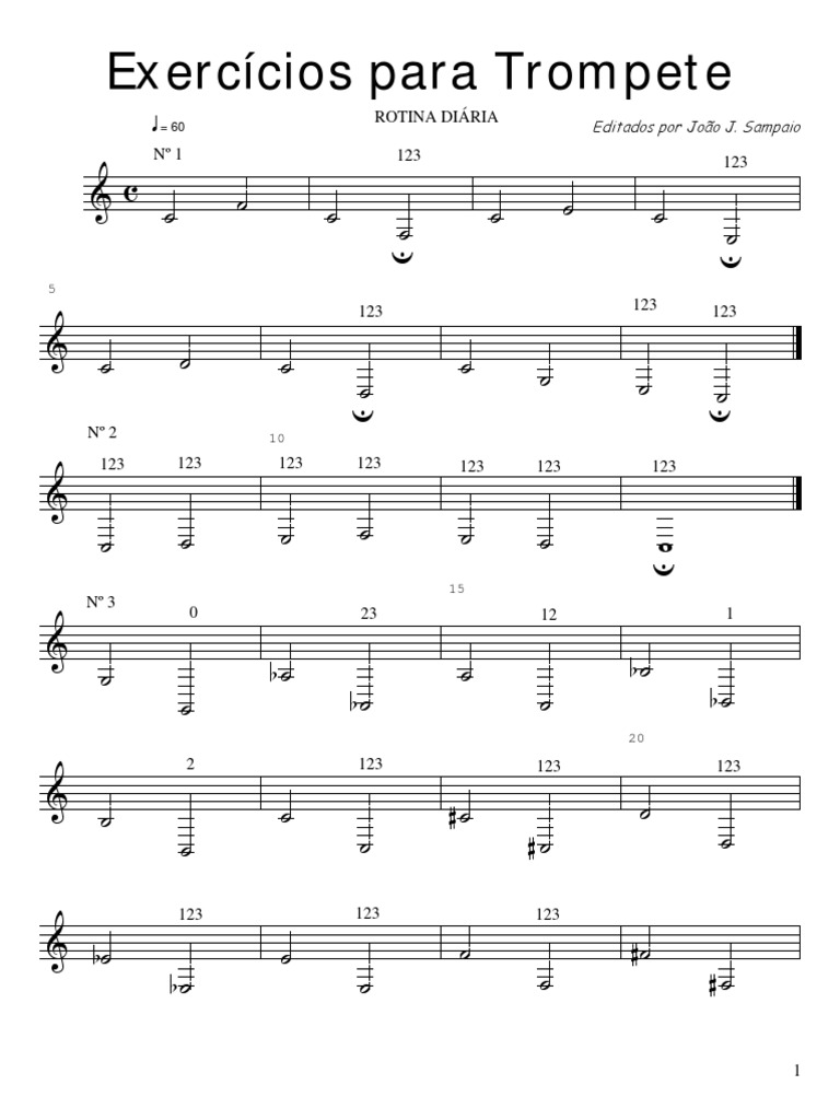 Trumpet Trompeta Trompete Daily Routine Rutina Diaria PDF