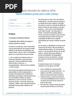 Situação Mundial Da Infânia 2016 - Oportunidades Justas Para Cada Criança - UNICEF