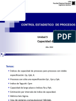 Control estadístico de procesos: capacidad de procesos, índices Cp, Cpk e interpretación