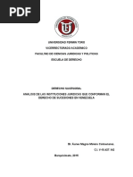 Trabajo Derecho Sucesoral y Analisis de Instituciones Jurídicas Que Regulan Las Sucesiones en Venezuela.