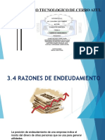 3.4 Razones de Endeudamiento