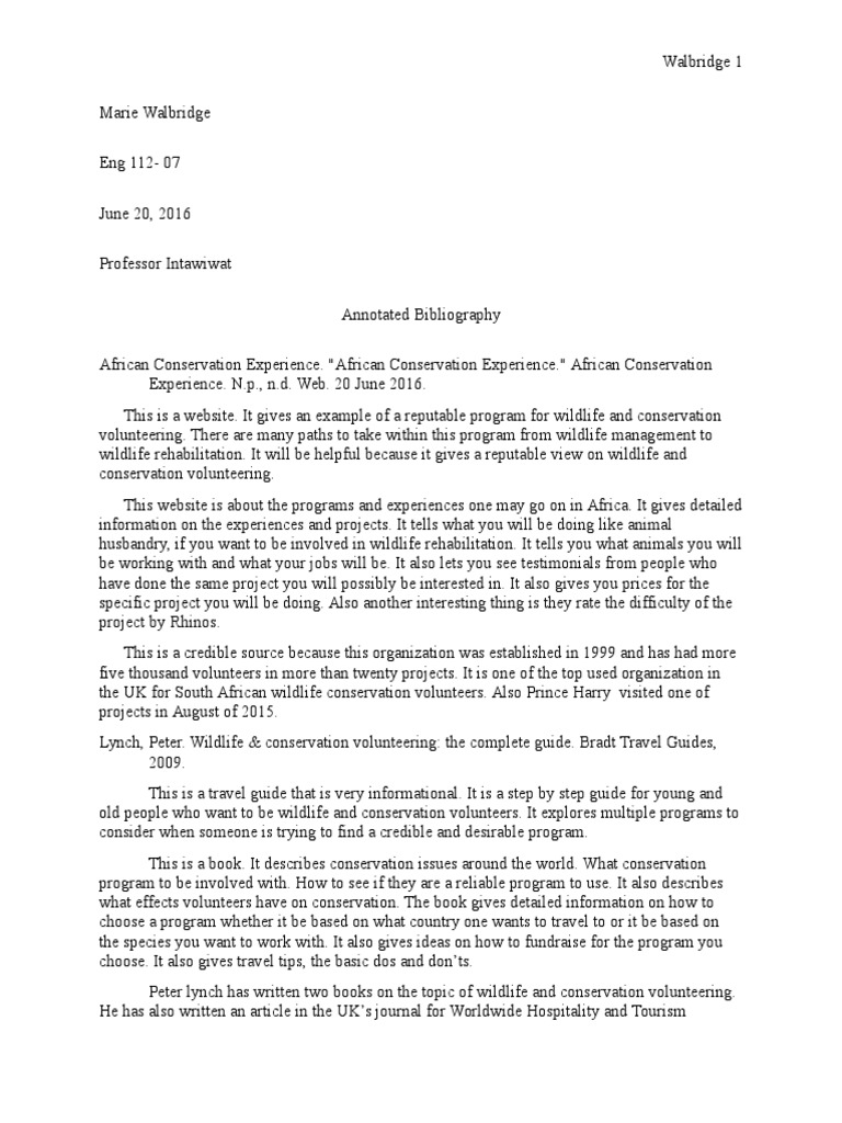 Preliminary bibliography examples image