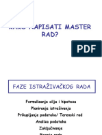 Kako Napisati Master Rad