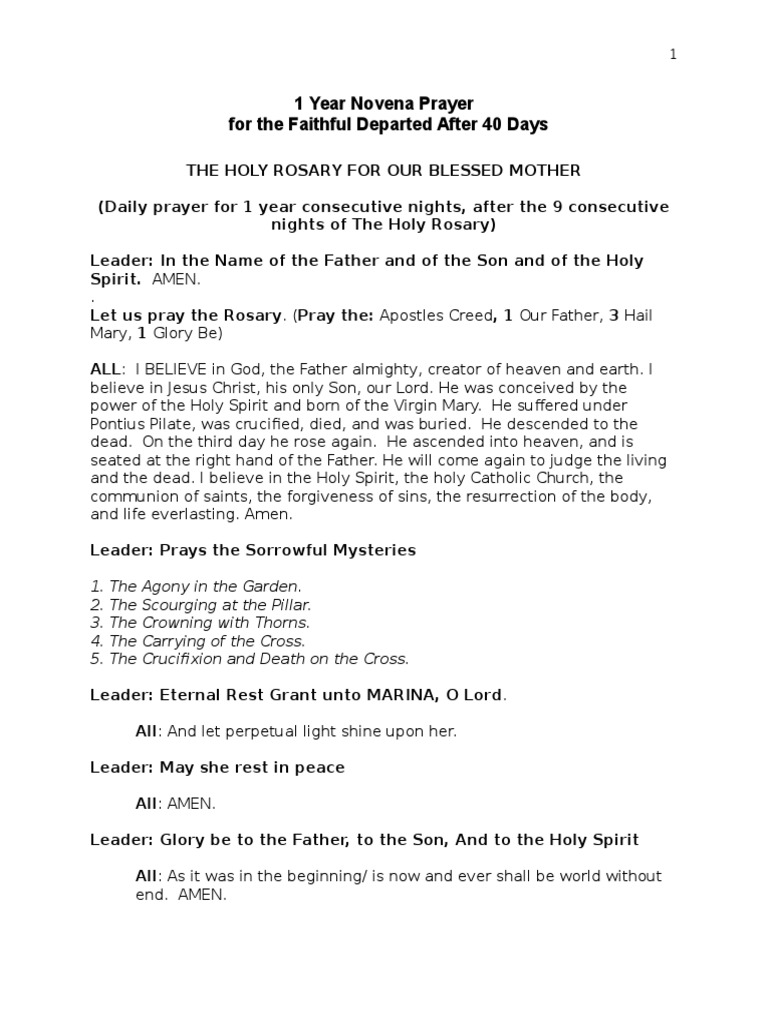 40 Days Prayer For The Faithful Departed Pdf Download