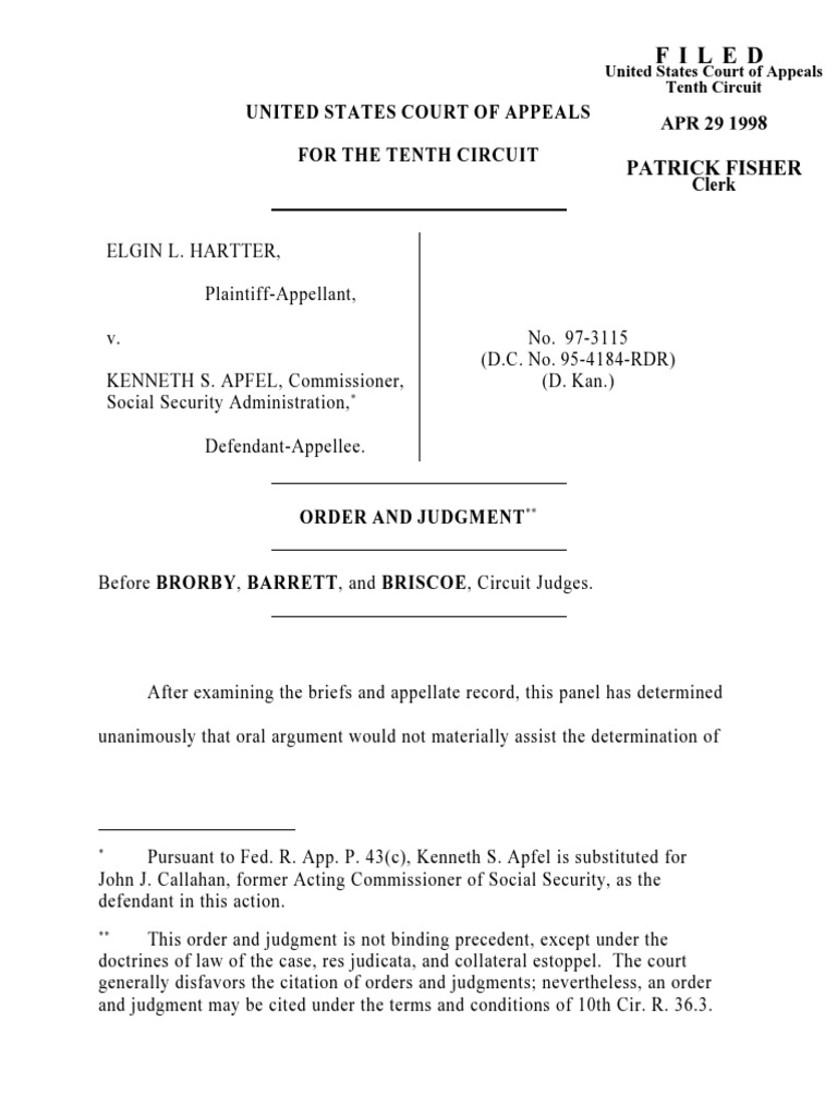 Filed: Patrick Fisher | PDF | Remand (Court Procedure) | Brief (Law)