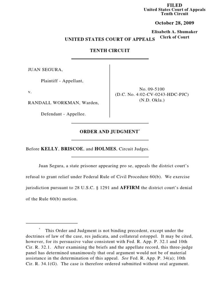 Appeal Denial of Rule 60(b) Motion | PDF | Precedent | Habeas Corpus
