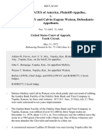 United States v. Delores Mallory and Calvin Eugene Watson, 460 F.2d 243, 10th Cir. (1972)