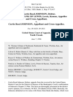 In Re Curtis Reed Johnson, Debtor. Home State Bank of Lewis, Lewis, Kansas, and Cross-Appellant v. Curtis Reed Johnson, and Cross-Appellee, 904 F.2d 563, 10th Cir. (1990)