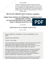 Bratzah Corporation v. Director, Office of Workers' Compensation Programs, United States Department of Labor, James J. Diamanti, Real Party in Interest, 946 F.2d 900, 10th Cir. (1991)