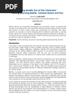 Download Taking Moodle Out of the Classroom Making Learning Mobile Context-Aware and Fun by Alja Isakovi SN31765265 doc pdf
