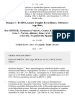 Douglas T. Burns, Named Douglas Trent Burns v. Roy Romer, Governor Frank O. Gunter, Executive Director Gale A. Norton, Attorney General of The State of Colorado, 21 F.3d 1120, 10th Cir. (1994)