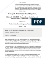 Rudolph F. Reynolds v. Shirley S. Chater, Commissioner, Social Security Administration, 1, 79 F.3d 1156, 10th Cir. (1996)