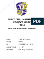Additional Mathematics Project Work 2016: (Statistics and Index Number)