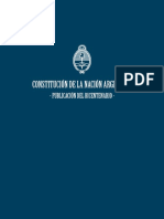 Constitucion de La Nacion Argentina Publicacion Del Bicent