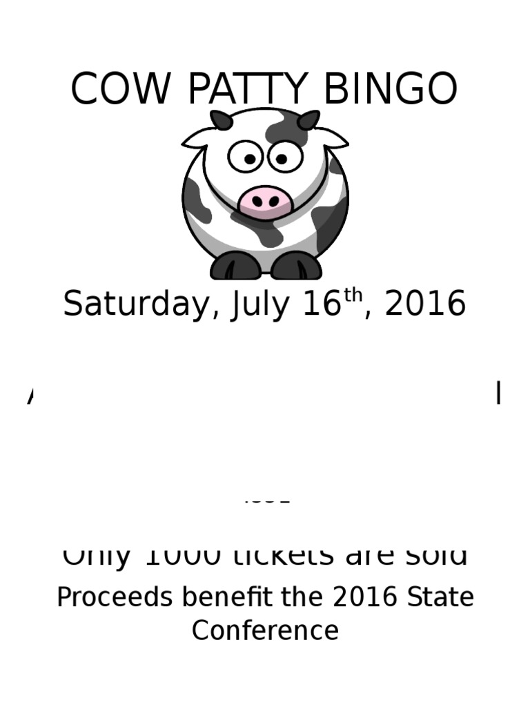Cow Patty Bingo Flyer | PDF