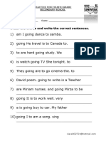 Order The Words and Write The Correct Sentences.: Practice For Fourth Grade Secondary School