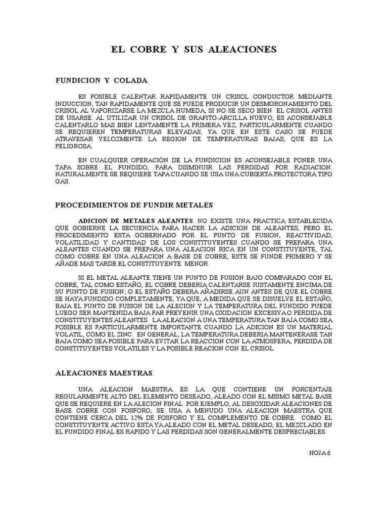 El Cu y Sus Aleaciones 2 | PDF | Cobre | Latón