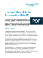 The Mini Mental State Examination MMSE Factsheet PDF