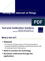 Testing The Internet of Things: Test and Verification Solutions