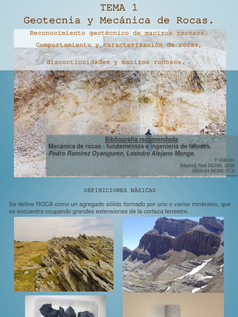 Tema 1 MS 2015 16 | PDF | Roca (geología) | Agua subterránea