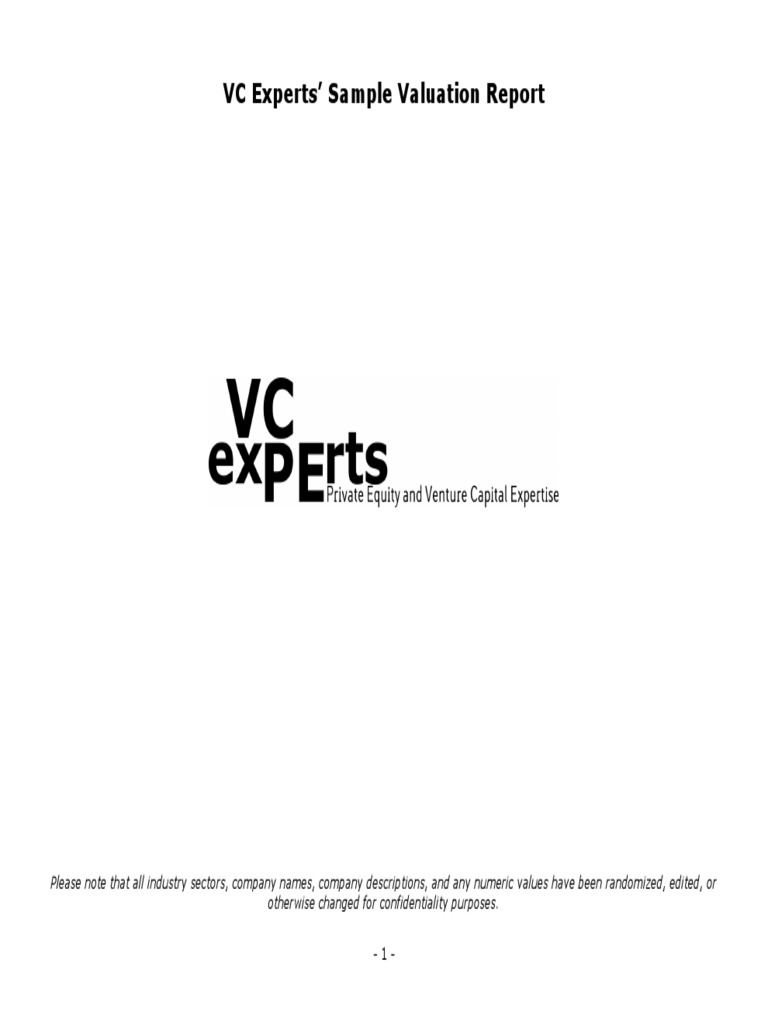 VC Experts - Biotech Valuation Report | PDF | Life Sciences | Biology