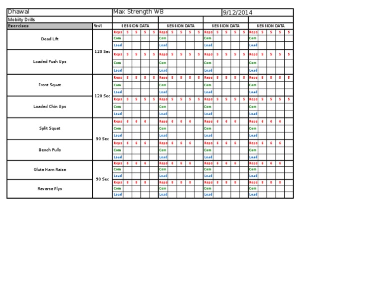 Strength Workout Routine | PDF
