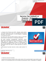 Service Tax Default or Evasion