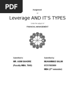 Leverage AND TYPES of Leaverage