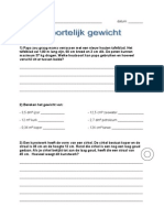 Extra Werkblad Soortelijk Gewicht