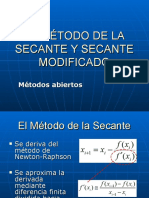 El Método de La Secante y Secante Modificado