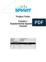 Smart Project Turbo Exhibit J Supplemental Agreement - Vendor Huawei - 14-07-15-Ver3a