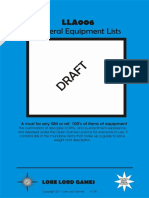 Lla006 General Equipment Lists