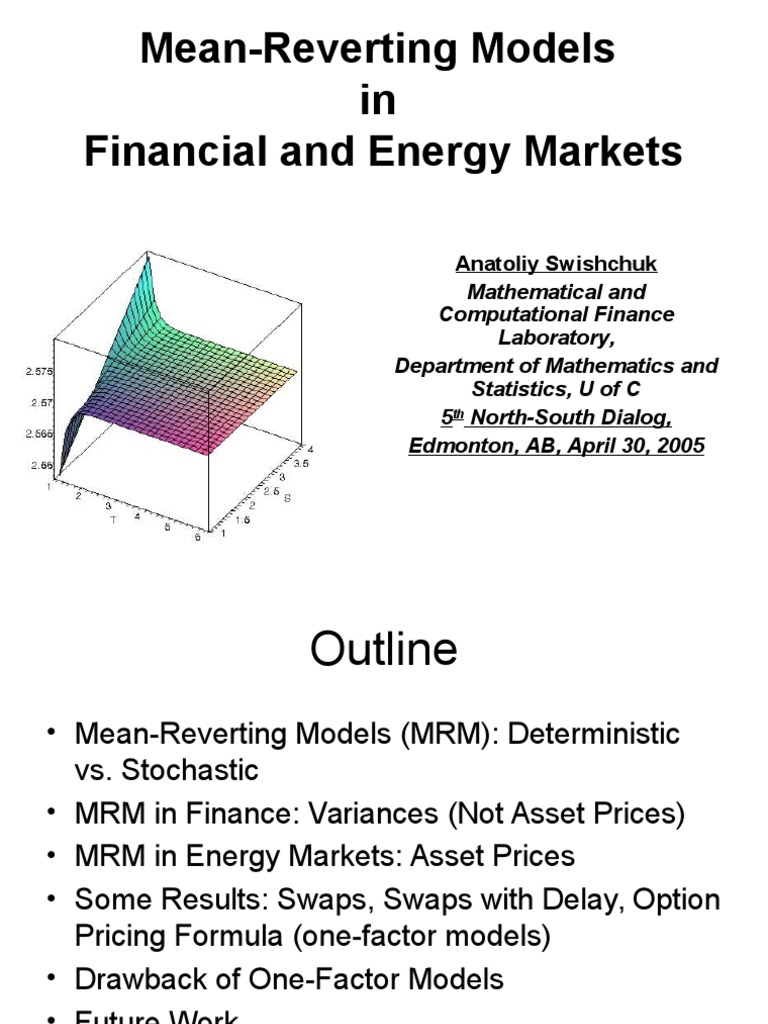 Mean-Reverting Models in Finance | PDF | Volatility (Finance) | Swap ...
