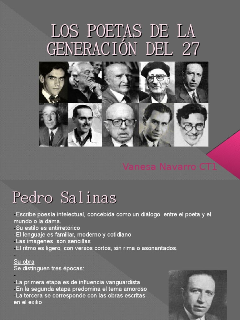 LOS POETAS DE LA GENERACIÓN DEL 27 Federico García Lorca