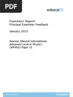 Examiners' Report/ Principal Examiner Feedback January 2015