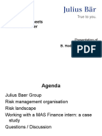 MAS Finance Meets Bank Julius Baer: Presentation of
