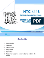 NTC-4116 Seguridad Industrial Metodología Para El Análisis de Las Tareas