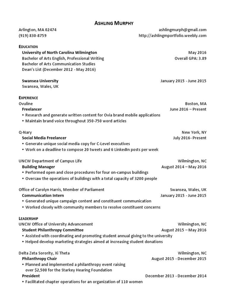 Resumemurphy | PDF | Career & Growth